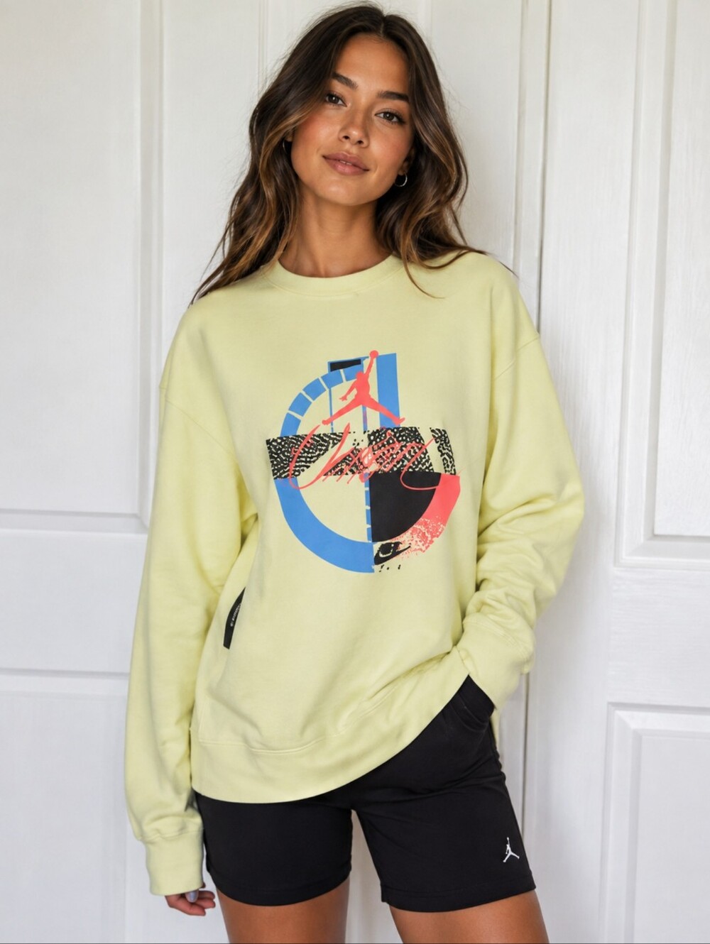 Jordan x Union 2.0 Flight Crew Neck Long Sleeve In Pale Yellow